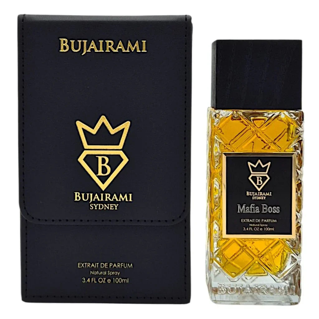 Bujairami Mafia Boss Extrait de Parfum in edler Flasche mit schwarzer Verpackung