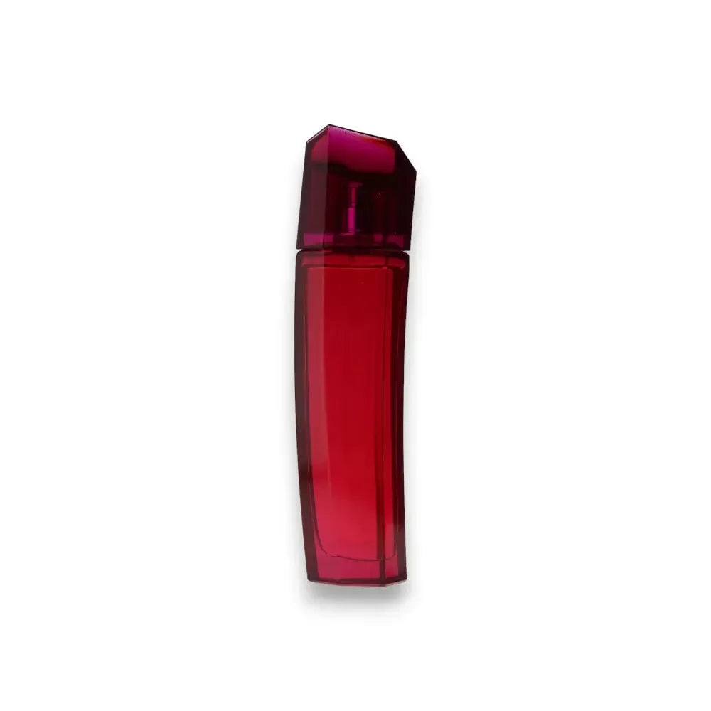 Ein dunkelroter Parfumflakon von Escada Magnetism Eau de Parfum.