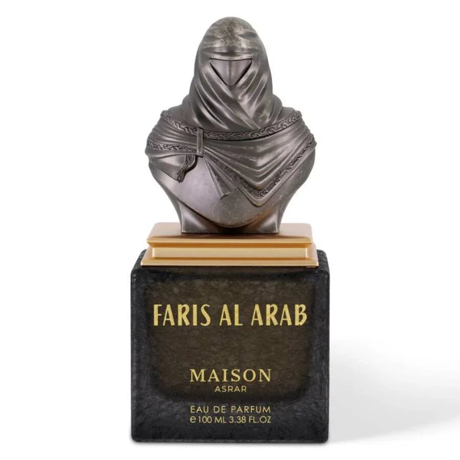 Edles Unisex Parfum Faris Al Arab, Flakon in Form einer Skulptur, luxuriöses Design, 100ml