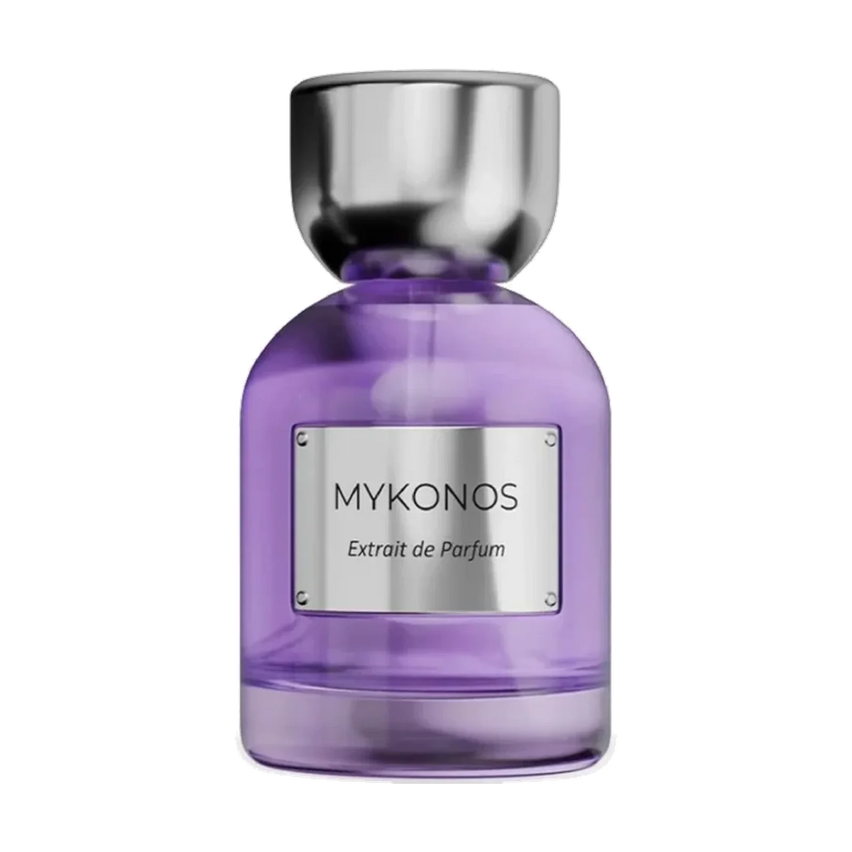 Mykonos Reflection Elixir Extrait de Parfum in lila Glasflasche mit silbernem Verschluss