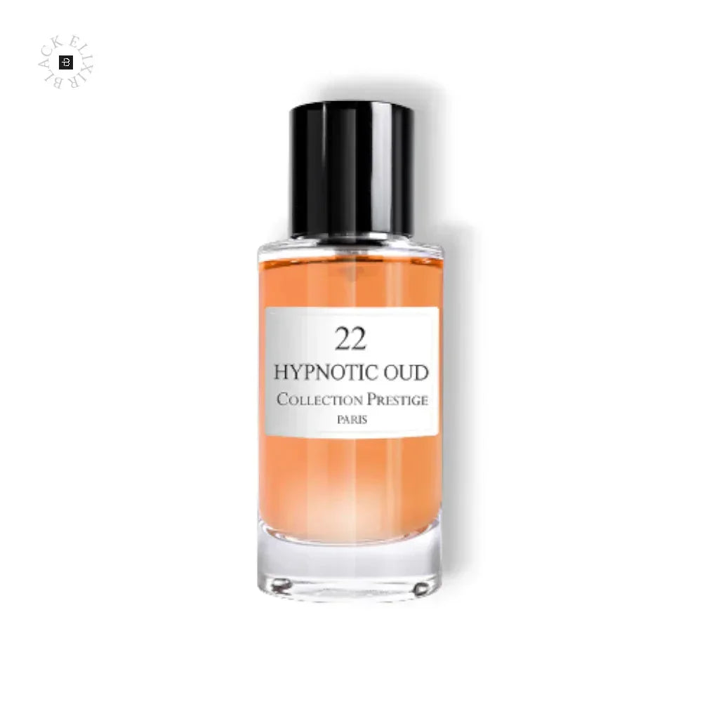 Luxusparfum Hypnotic Oud No 22 Collection Prestige Flakon mit schwarzem Deckel auf weißem Hintergrund