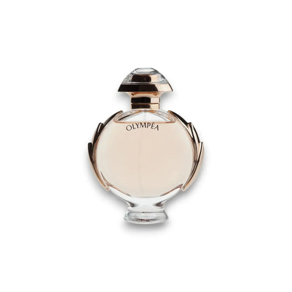 Luxus Damenparfum Olympéa Eau de Parfum in elegantem, rundem Glasflakon mit goldenen Akzenten