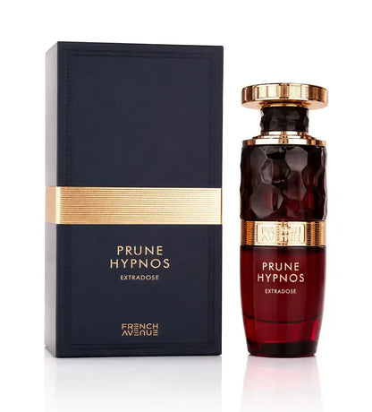 Prune Hypnos Extradose von French Avenue – Luxusparfum mit edlem Design und goldener Verzierung
