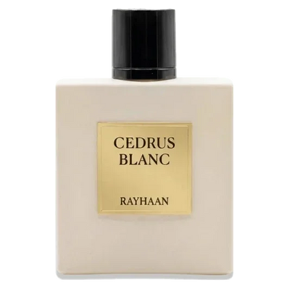 Parfümflasche Rayhaan Cedrus Blanc in elegantem Design