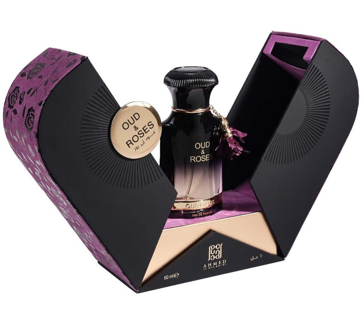 Luxusparfum Oud & Roses in edler Geschenkverpackung, 60ml Eau de Parfum, orientalischer Duft