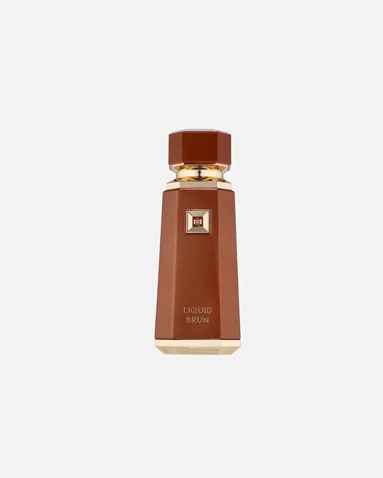 Luxusparfum Flakon in Braun-Gold, LIQUID BRUN, exklusives Damen- oder Herrenparfum