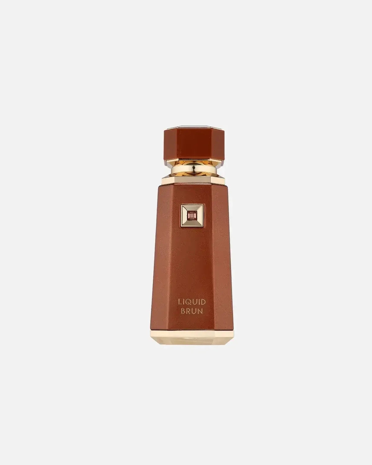 Luxusparfum Flakon in Braun-Gold, LIQUID BRUN, exklusives Damen- oder Herrenparfum