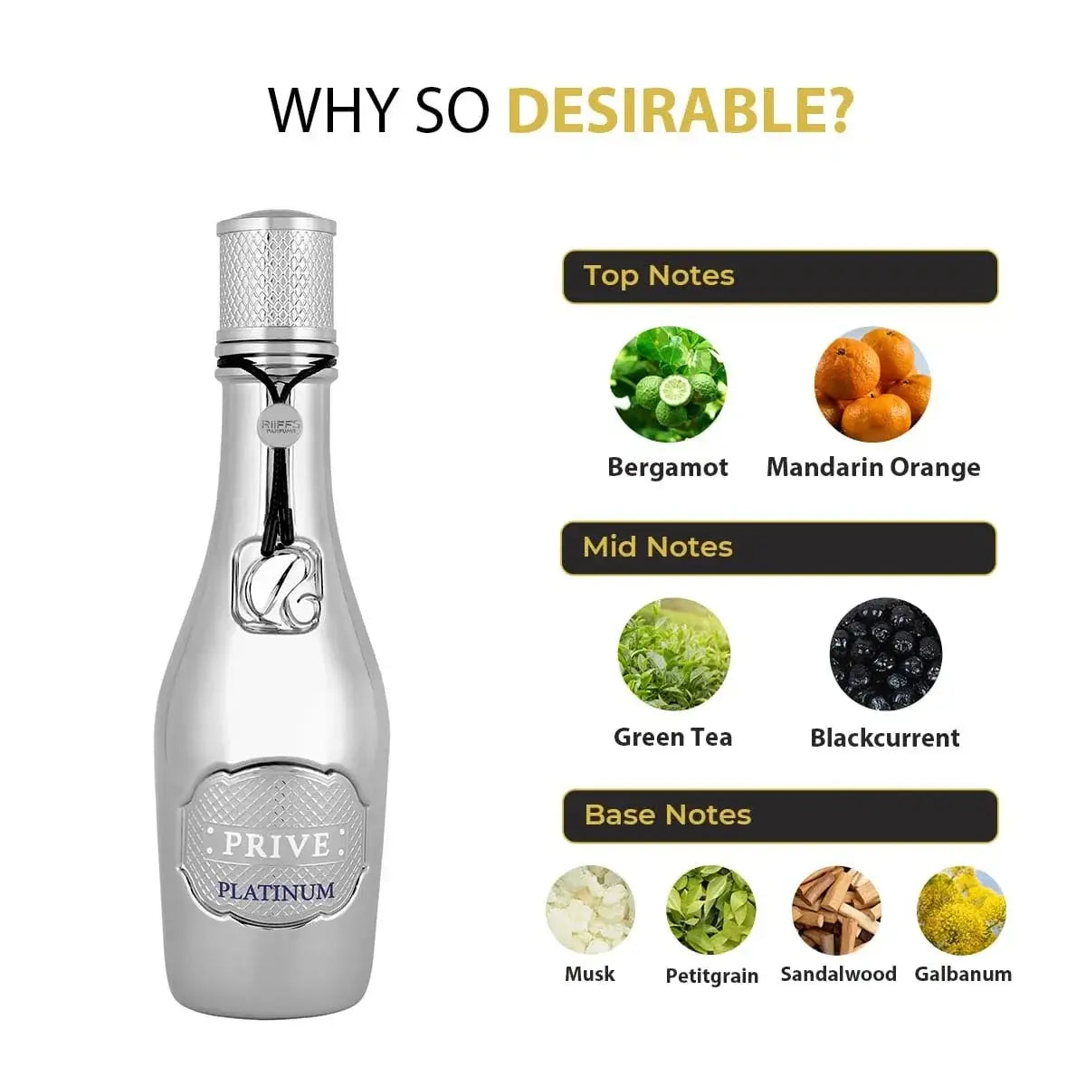 Riiffs Prive Platinum Eau de Parfum 100 ml, Beauty, Perfumes and fragrances, Riiffs, Luxus Aroma