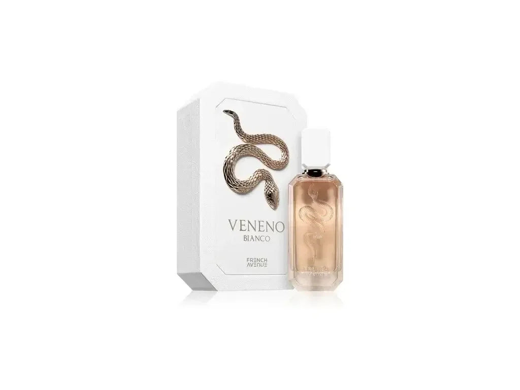 Luxusparfum Veneno Bianco mit Schlangenmotiv, elegante Flasche und Verpackung, Unisex-Duft