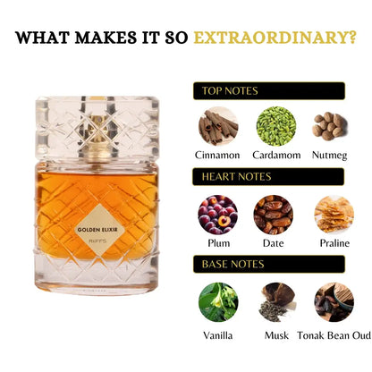 RIIFFS Golden Elixir Eau de Parfum 100 ml, Beauty, Perfumes and fragrances, Riiffs, Luxus Aroma