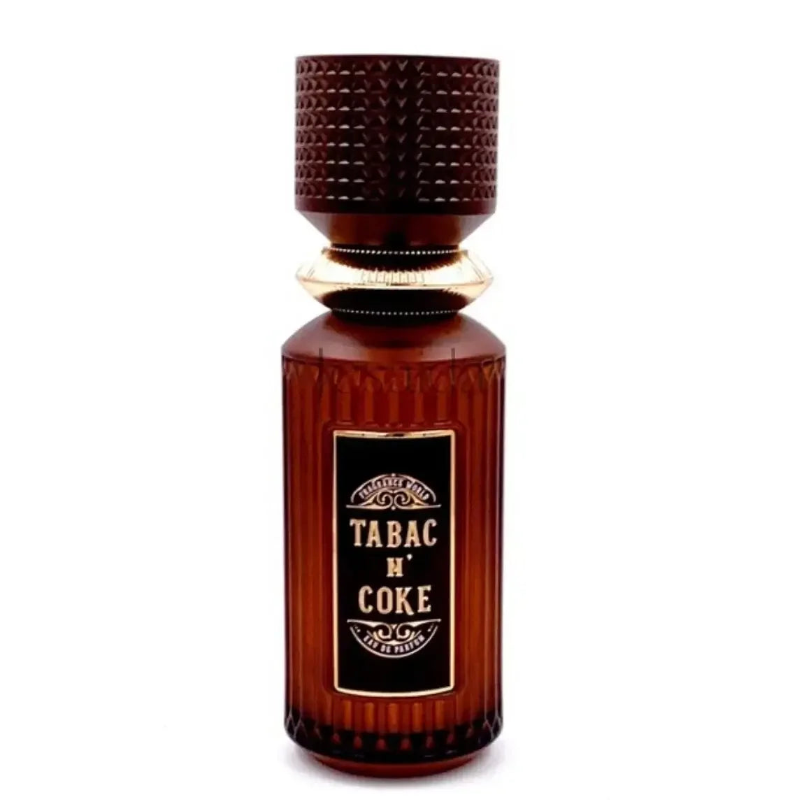 Braune Parfumflasche Tabac H' Coke mit gold-schwarzem Etikett, edles Design, Unisex Duft