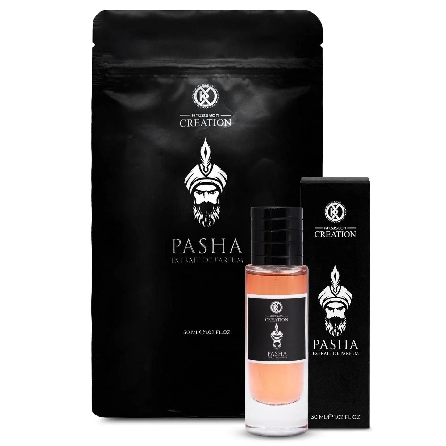 Luxus Parfum Pasha Extrait de Parfum 30ml für Herren, elegantes Flakon mit schwarzer Verpackung
