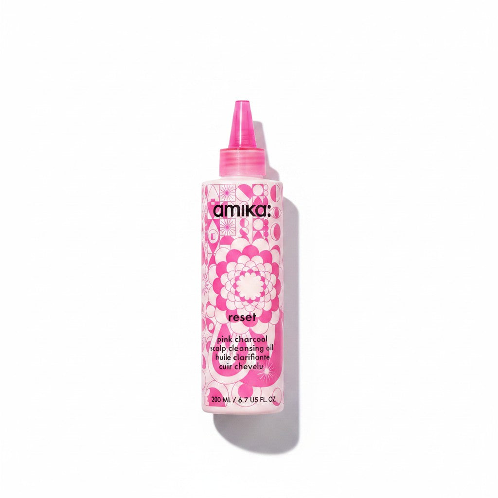 Amika reset pink charcool scalp cleansing oil