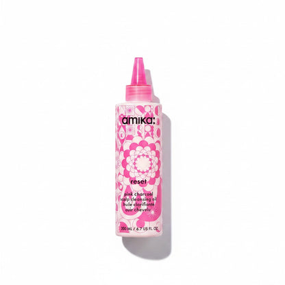 Amika reset pink charcool scalp cleansing oil