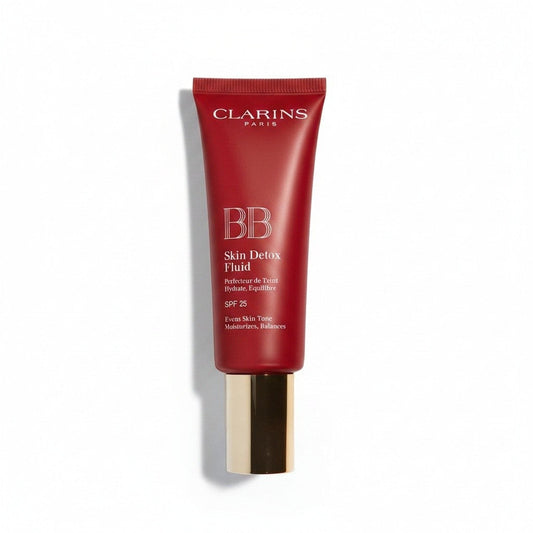 Clarins 02 BB Skin Detox Fluid Medium Evens Skin Tone Moisturizes, Balances