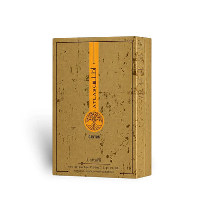 Lattafa Atlas Canyon Eau de Parfum 55ml Flakon in goldfarbener Verpackung