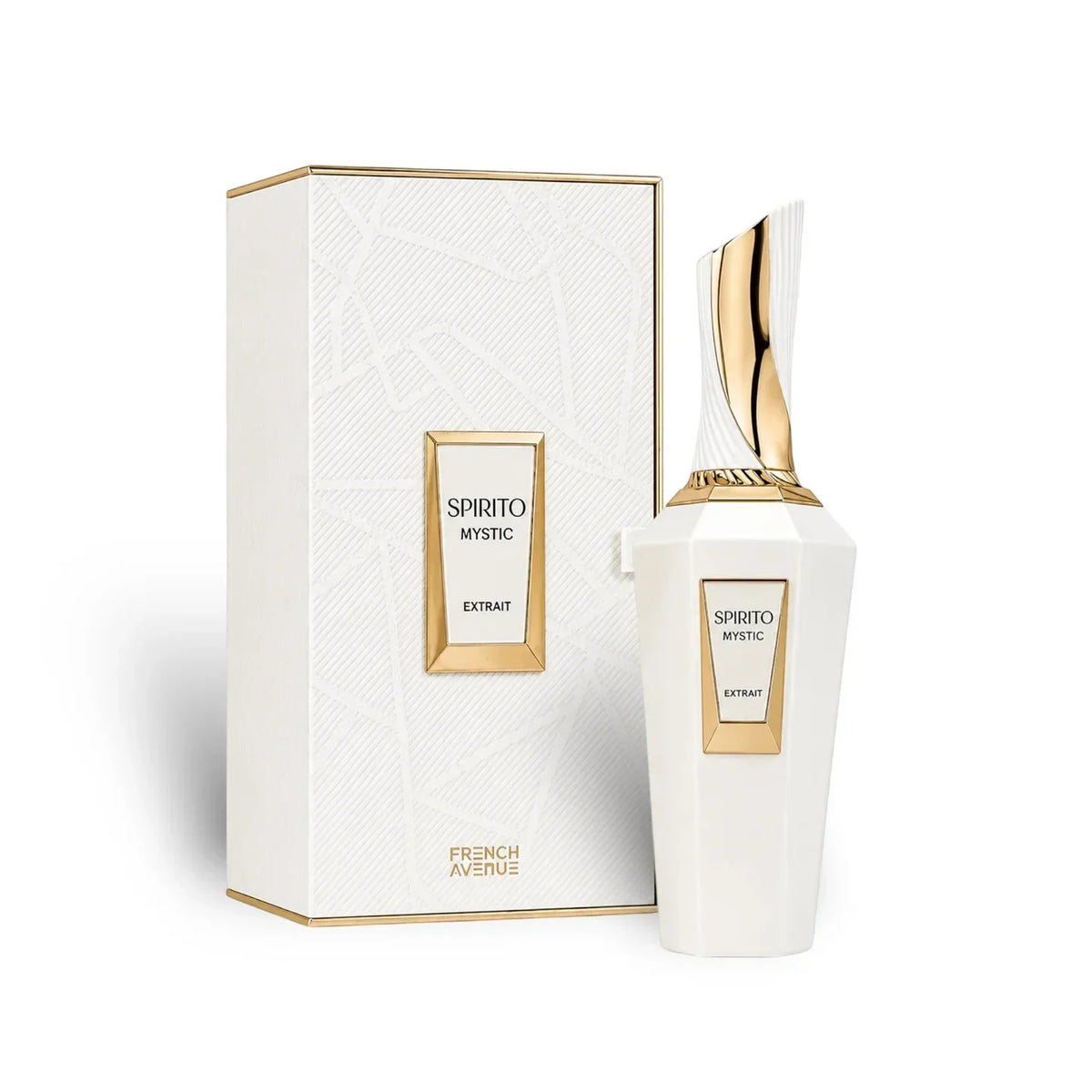Spirito Mystic Extrait Parfümflasche mit weißer Verpackung, edles Luxusparfum für Damen und Herren