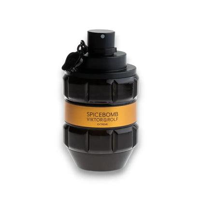 Spicebomb Extreme Eau de Parfum Flakon, schwarzes Design mit goldener Banderole, Herrenparfum