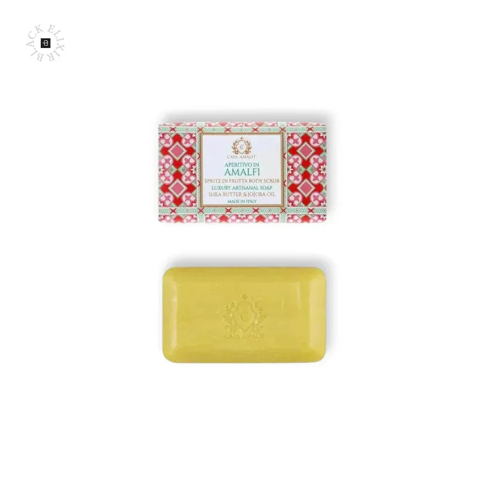 Gelbes Luxus-Seifenstück mit dekorativer Verpackung, Körperpflege, Unisex Duft