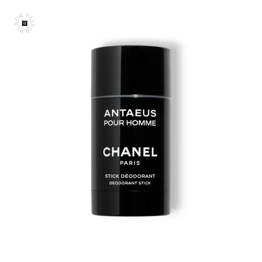 Schwarzer Deodorant Stick für Herren mit weißer Aufschrift vor weißem Hintergrund