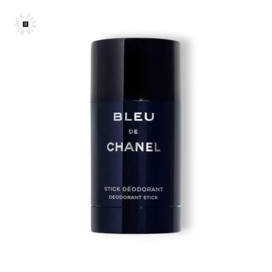 Dunkelblauer Bleu de Chanel Deodorant Stick auf weißem Hintergrund, luxuriöses Herrendüftprodukt