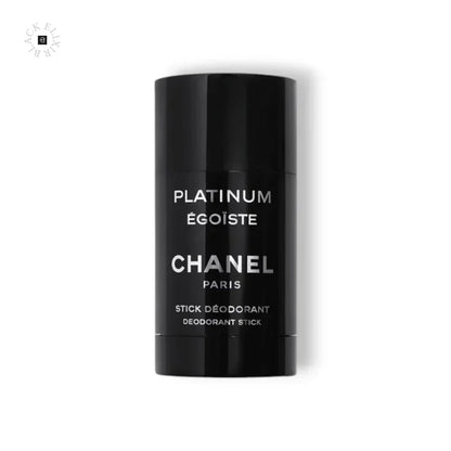 Schwarzer Deodorant Stick mit weißer Schrift auf weißem Hintergrund, Produktfoto