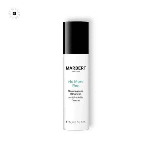 Marbert No More Red Serum gegen Rötungen, weißer Flakon mit schwarzem Deckel, 50 ml