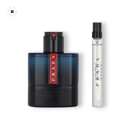 Prada Luna Rossa Ocean Parfum Set mit blauem Flakon und Reisegröße, Herrenparfüm